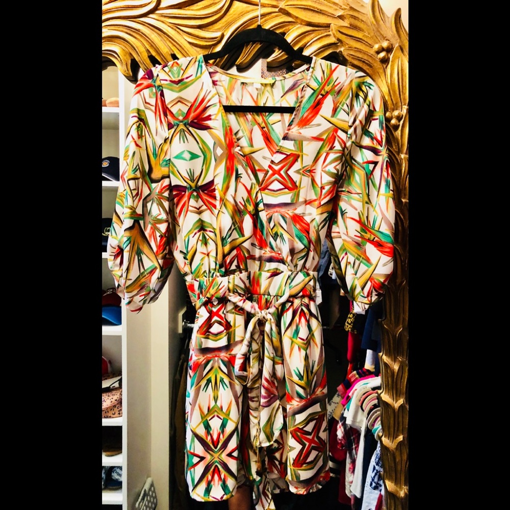 Gianni Bonnie silk romper